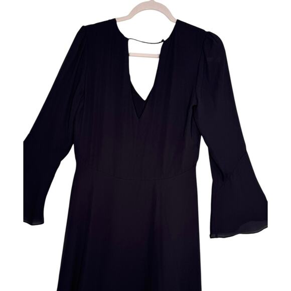 Sam Edelman Black Womens V Neck Bell Sleeve Mini Dress Size 8 - Picture 3 of 9